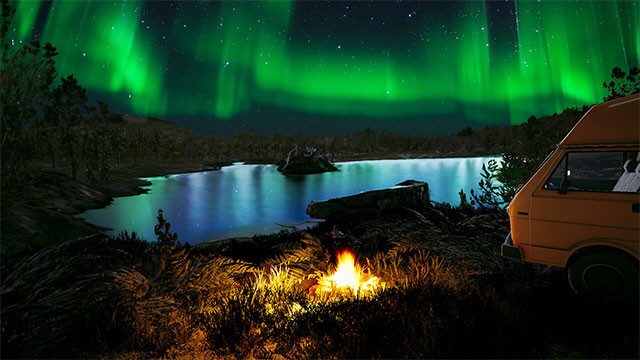 Vanlife Camping Simulator tái hiện sinh động cuộc sống trên chiếc xe tải cắm trại