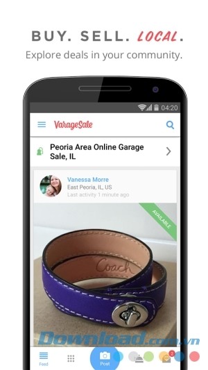 Ứng dụng mua sắm VarageSale cho Android