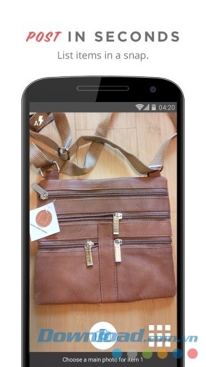 Đăng hình lên VarageSale cho Android trong vài giây