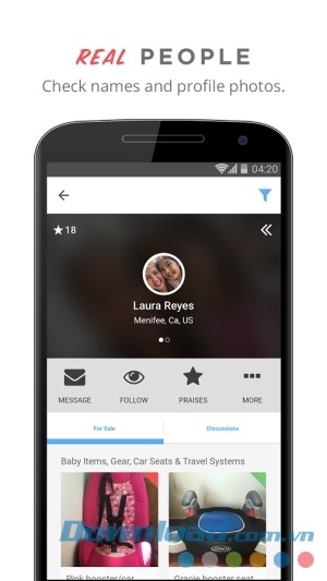 VarageSale cho Android có tính xác thực cao