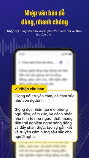 Nhập văn bản dễ dàng
