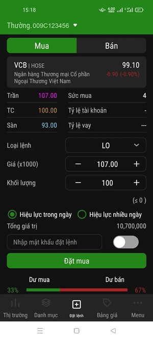 Giao dịch mua bán chứng khoán