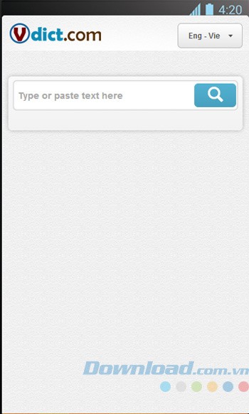 Giao diện chính VDict
