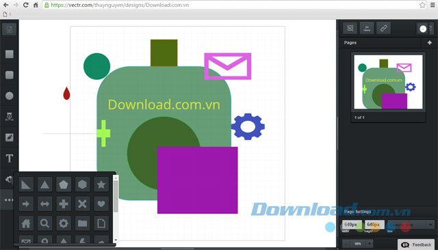 Chèn shape vào sản phẩm