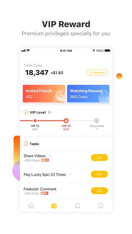 Xem video nhận tiền thưởng