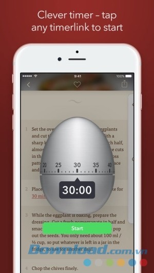 Veggie Weekend cho iOS hẹn giờ thông minh
