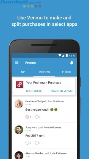 Dùng Venmo để chia sẻ mua hàng trong các app được chọn