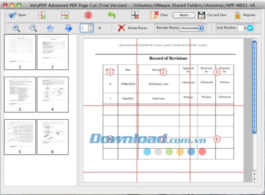 VeryPDF Advanced PDF Page Cut