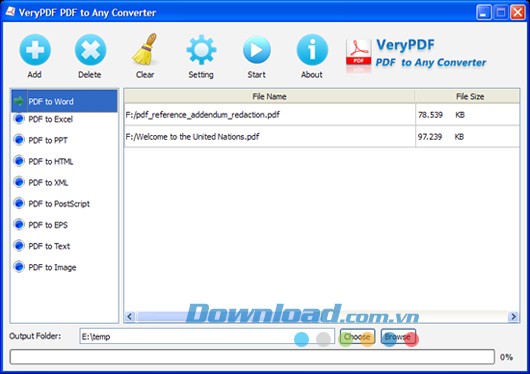 VeryPDF PDF to Any Converter
