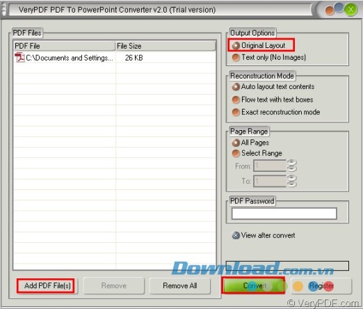 VeryPDF PDF to PowerPoint Converter