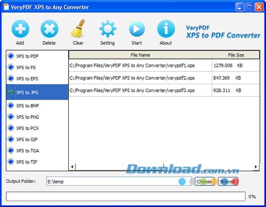 VeryPDF XPS to Any Converter