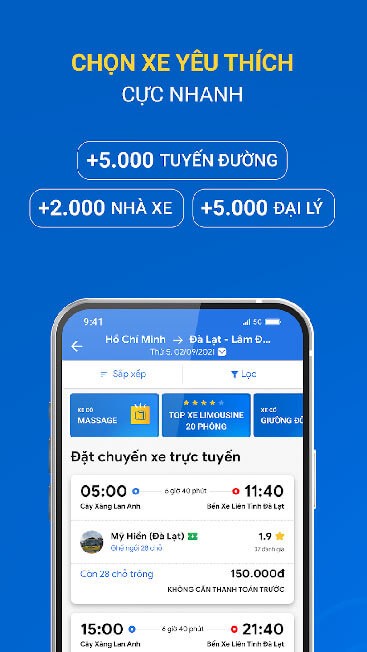 Thoải mái chọn xe yêu thích