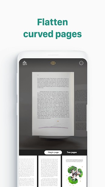 Tự động điều chỉnh độ cong của trang sách