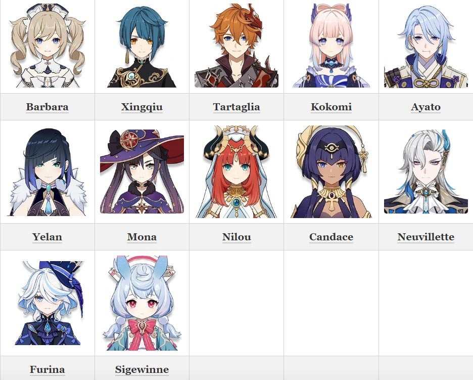 Nhân vật Hydro trong Genshin Impact