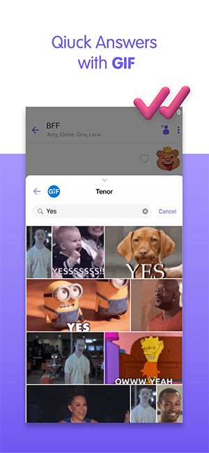 Chia sẻ ảnh GIF sống động trên Viber app