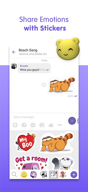 Viber sở hữu kho sticker phong phú
