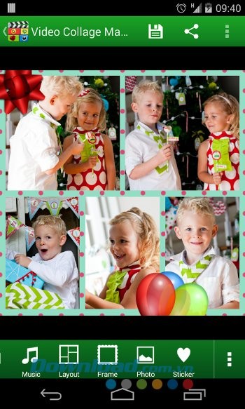 Giao diện ứng dụng Video Collage Maker