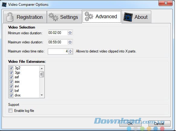 Lựa chọn cài đặt nâng cao