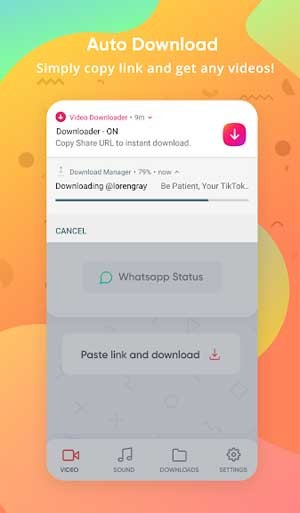 Copy link và Video Downloader sẽ tự động tải video về máy