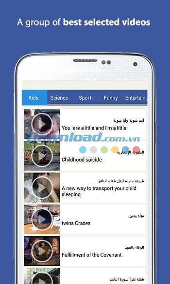 Video Downloader for Facebook phân loại video theo mục thông minh