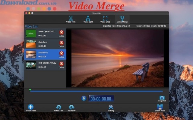 Hợp nhất, ghép nhiều đoạn video thành 1