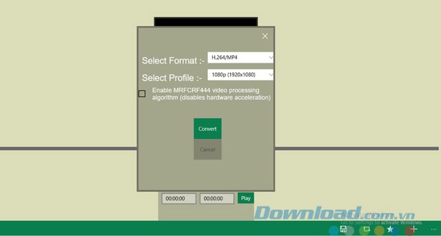 Chọn chất lượng đầu ra