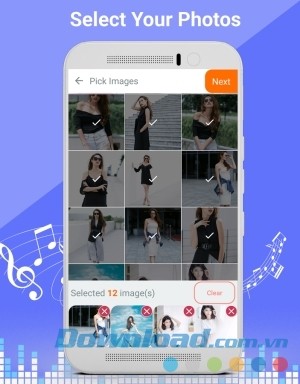 Chọn ảnh trên Video Slideshow Maker cho Android