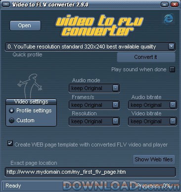Video to FLV converter