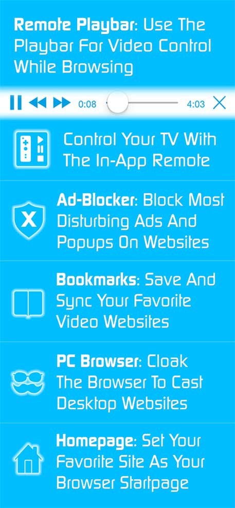 Video & TV Cast for Samsung Smart TV cho iOS giàu tính năng