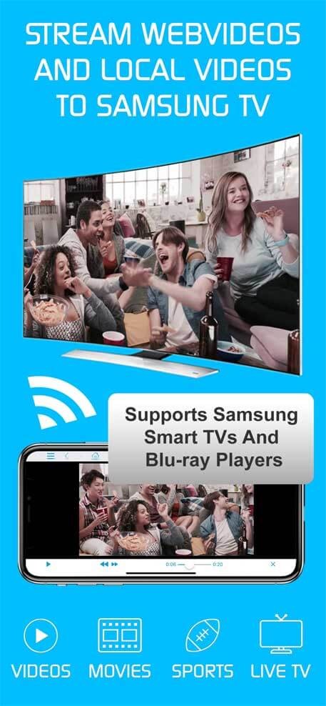 Video & TV Cast for Samsung Smart TV cho iOS hỗ trợ TV thông minh