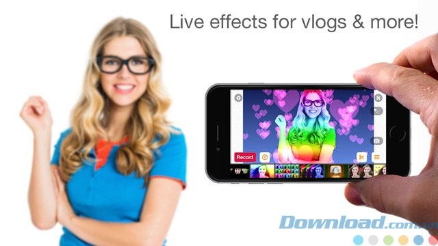 Quay video kèm hiệu ứng trực tiếp