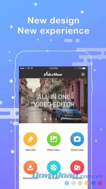 Giao diện chính của VideoShow