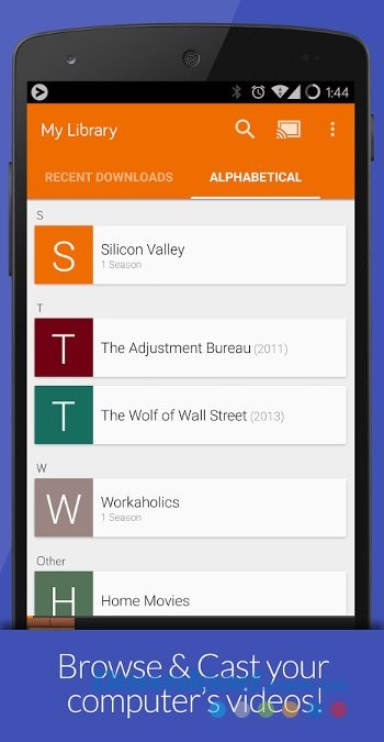 Lướt thư viện trên máy tính bằng Android