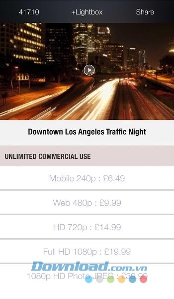 VidLib gồm các video có nhiều chất lượng khác nhau
