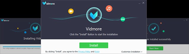 Cài đặt Screen Recorder thông qua Vidmore Installer cực kỳ nhanh chóng