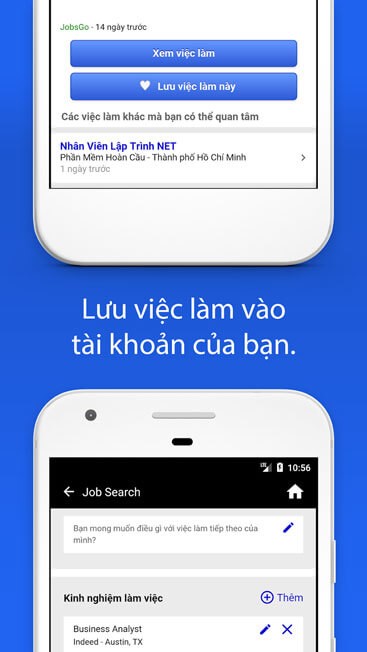 Lưu việc làm vào tài khoản