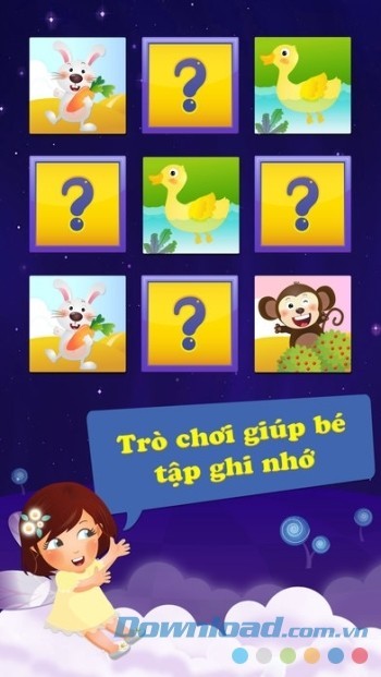 Trò chơi giúp bé tập ghi nhớ
