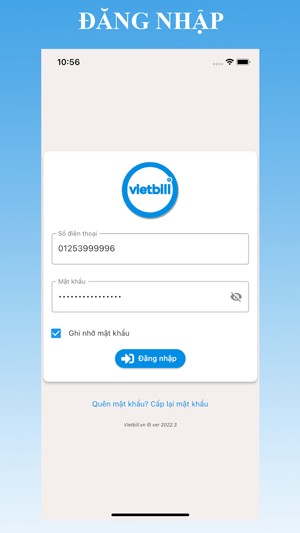 Giao diện đăng nhập