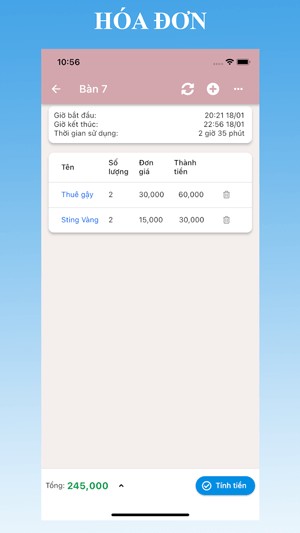 Quản lý hóa đơn