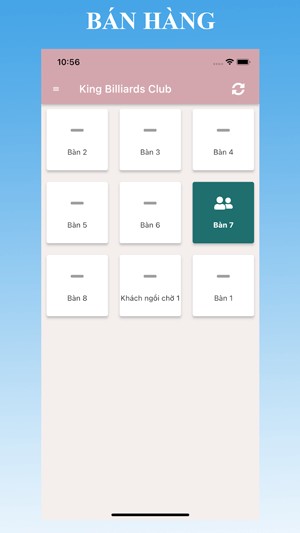 Giao diện bán hàng