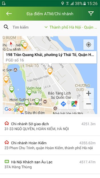 Địa điểm ATM