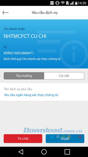 Yêu cầu dịch vụ