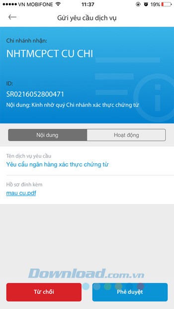 Gửi yêu cầu dịch vụ