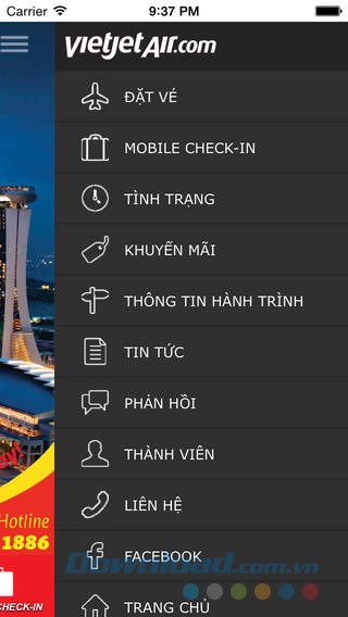 Danh mục chính của VietJet Air