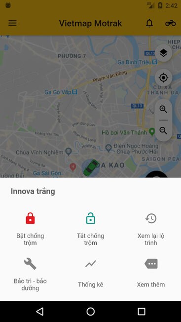 Tính năng chính của Vietmap Motrak