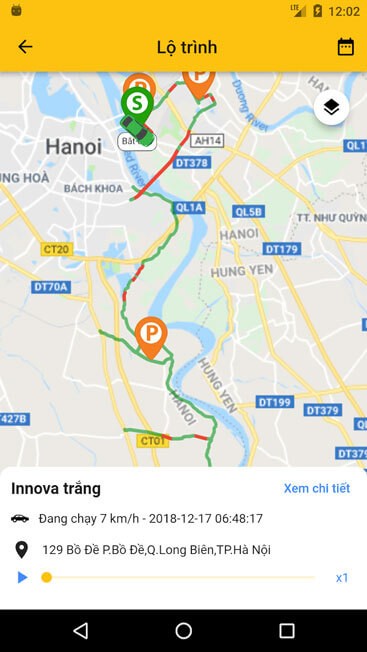 Theo dõi vị trí của phương tiện