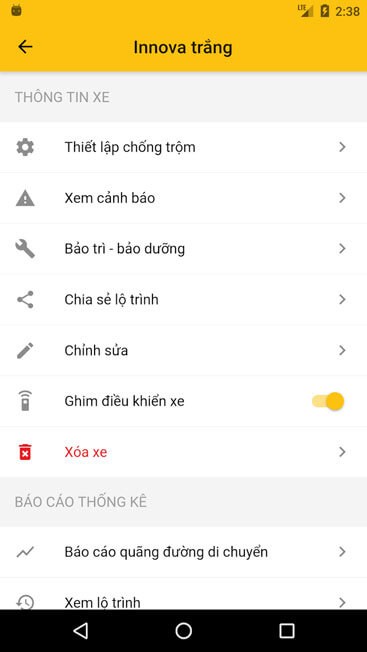 Các tiện ích của Vietmap Motrak
