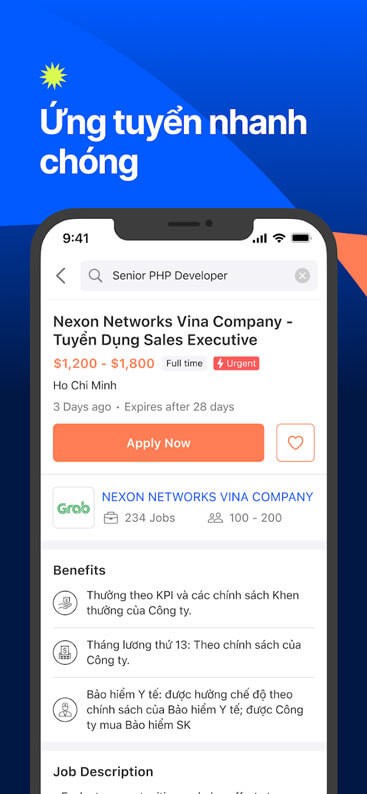 Ứng tuyển nhanh chóng