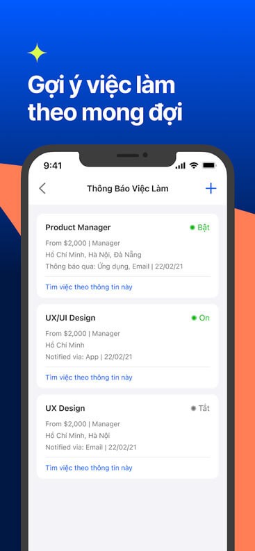 Gọi ý việc làm theo mong đợi