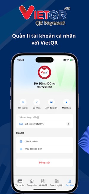 Quản lí tài khoản cá nhân